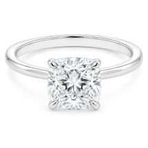 Platinum "Celestial" 1.36ct Cushion Cut Lab Diamond Ring