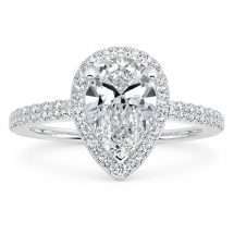 Platinum "Bewitch" 0.76cts Pear Lab Diamond Ring