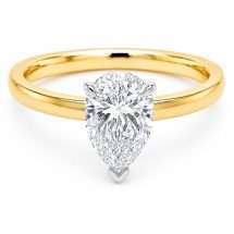 18ct Gold "Starry-Eyed" 1.11ct Pear Cut Lab Diamond Ring