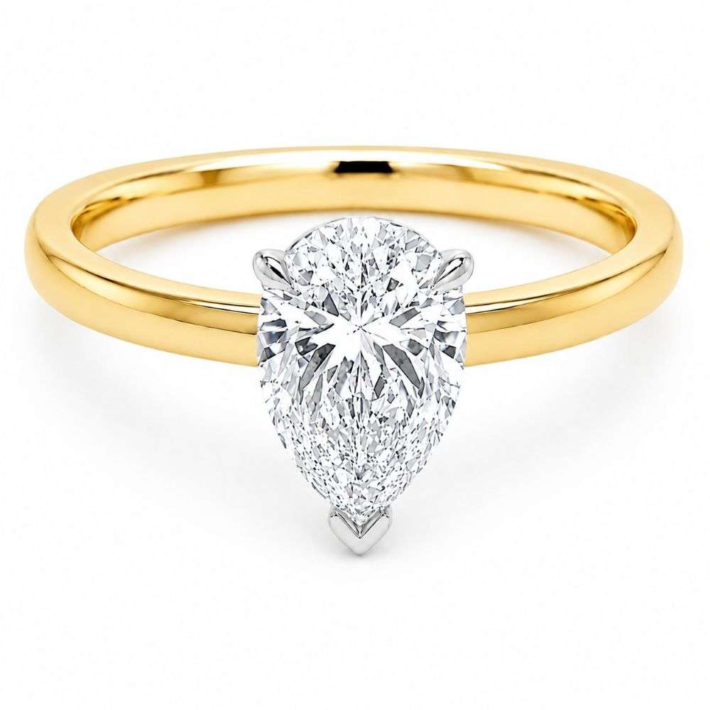 DPS01-18ct-gold-Starry-Eyed-1.00ct-Hidden-halo-pear-shape-solitaire-lab-diamond-ring-front-image