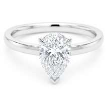 Platinum "Starry-Eyed" 1.10ct Pear Cut Lab Diamond Ring