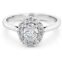18ct Gold 0.50ct Oval Diamond Ring
