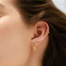 Ania Haie Gold Silver Drop Bangle Stud Earrings E074-02G