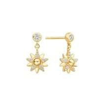 Ania Haie Gold Silver Drop Bangle Stud Earrings E074-02G