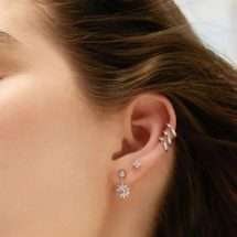 Ania Haie Silver Drop Bangle Stud Earrings E074-02H