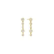 Ania Haie Gold Silver Starlit Molten CZ Drop Earrings E074-06G