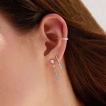 Ania Haie Silver Starlit Drop Molten CZ Drop Earrings E074-06H