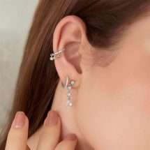Ania Haie Silver Starlit Drop Molten CZ Drop Earrings E074-07H
