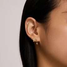 Ania Haie Gold Silver Starlit Zig Zag Pearl CZ Earrings E074-11G