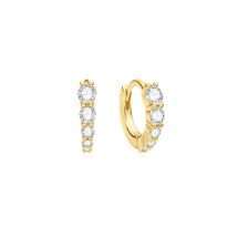 Ania Haie Gold Silver Luna Gaze Sparkle Huggie Earrings E075-03G