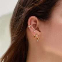 Ania Haie Gold Silver Luna Gaze Dangle Sparkle Earrings E075-09G