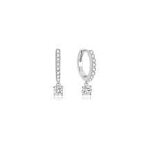 Ania Haie Silver Luna Gaze Dangle Sparkle Earrings E075-09H