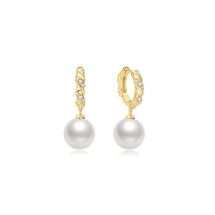 Ania Haie Gold Silver Luna Gaze Pearl Hoop Earrings E075-14G