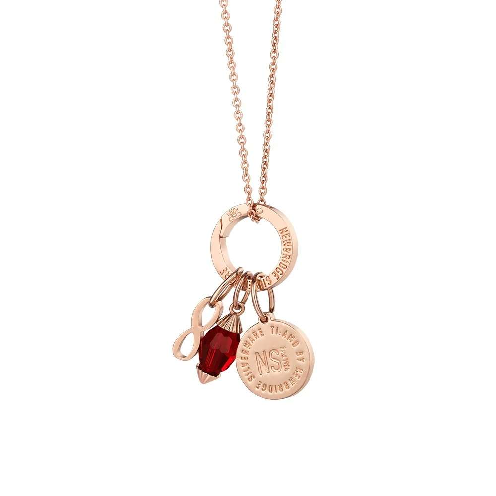 EOJ400JAN Newbridge rose gold pearl January pendant front image EOJ400JAN Newbridge rose gold pearl January pendant front image