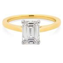 18ct Gold "Utopia" 1.52ct Emerald Cut Lab Diamond Ring