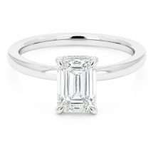 Platinum "Serendipity" 1.60ct Emerald Lab Diamond Ring