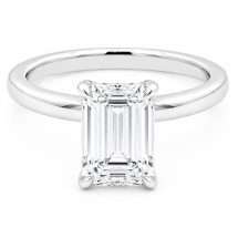 Platinum "Serendipity" 2.13ct Emerald Lab Diamond Ring