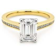 18ct Gold "Cosmic" 1.74ct Emerald Cut Lab Diamond Ring
