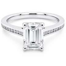 Platinum "Cosmic" 1.71ct Emerald Cut Lab Diamond Ring
