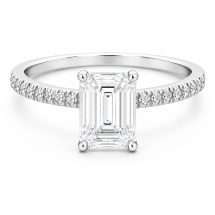 Platinum "Enchanted" 1.76ct Emerald Lab Diamond Ring