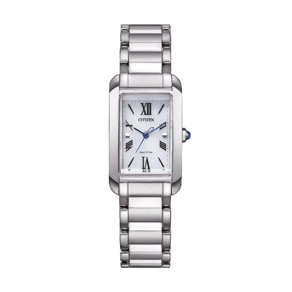 EW5620-55A Citizen womens steel L Elongated Square Watch front image EW5620-55A Citizen womens steel L Elongated Square Watch front image