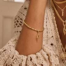 Chlobo Gold Heart Angel Wing Bracelet GBCFR3239