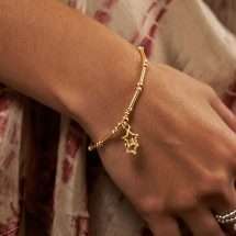 Chlobo Gold Moon Cut Interlocking Bracelet GBMCTN3407