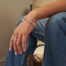 Chlobo Silver And Gold Mixed Entwined Bracelet GMBDCC