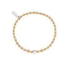 Chlobo Silver And Gold Mixed Heart Bracelet GMBHEART