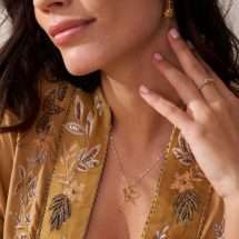 Chlobo Silver And Gold Cube Heart Chain GMNDC1069