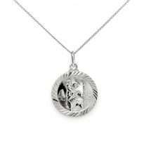 Sterling Silver 20mm Wide St. Christopher Medal