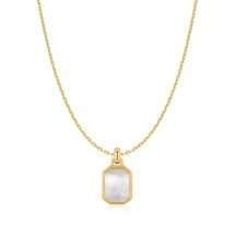 Ania Haie Gold Silver Tide Echo Mother Pearl Necklace N072-02G