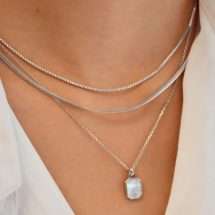 Ania Haie Silver Tide Echo Mother Pearl Necklace N072-02H