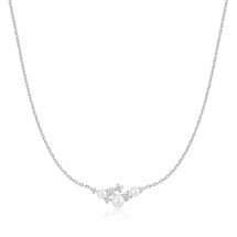Ania Haie Silver Starlit Drop Pearl CZ Cluster Necklace N074-06H