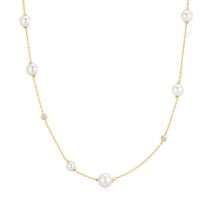 Ania Haie Gold Silver Starlit Pearl CZ Cluster Necklace N075-05G