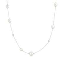 Ania Haie Silver Starlit Drop Pearl CZ Cluster Necklace N075-05H