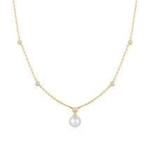 Ania Haie Gold Silver Luna Gaze Pearl Station Necklace N075-09G