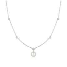 Ania Haie Silver Luna Gaze Pearl Station Necklace N075-09H