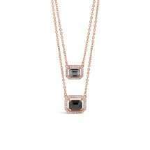 Absolute Rose Gold Hematite Layered Necklace N2170BK