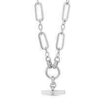 Absolute Silver Plated Classic Open Link T-Bar Chain N2401SL