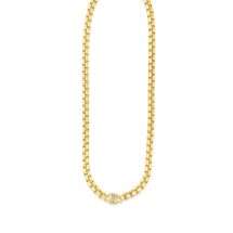 Absolute Gold Silver Plated CZ Magnetic Clasp Necklace N2406GL
