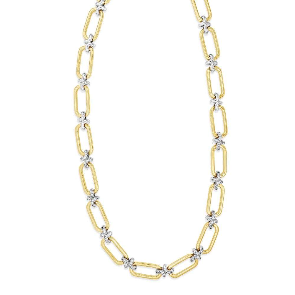 N2415GL Absolute jewellery gold kis joiner link open chain front image