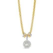Absolute Gold Silver Plated CZ Halo Pendant N2450GL
