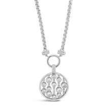 Absolute Silver Plated CZ Set Droplet Pendant N2452SL
