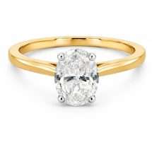 18ct Gold "Starlet" 1.03ct Oval Lab Diamond Ring