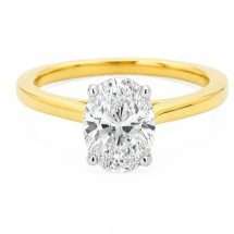 18ct Gold "Starlet" 1.26ct Oval Lab Diamond Ring
