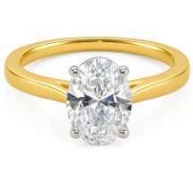 18ct Gold "Starlet" 1.50ct Oval Lab Diamond Ring