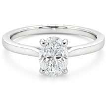 Platinum "Starlet" 0.76ct Oval Lab Diamond Ring