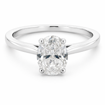 Platinum "Starlet" 1.01ct Oval Lab Diamond Ring