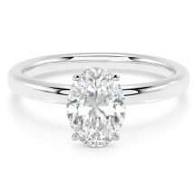 Platinum "Mystique" 0.77ct Oval Lab Diamond Ring